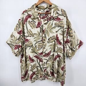 Roundtree & Yorke Men's 2XT Hawaiian Shirt Short Sleeves Tall
